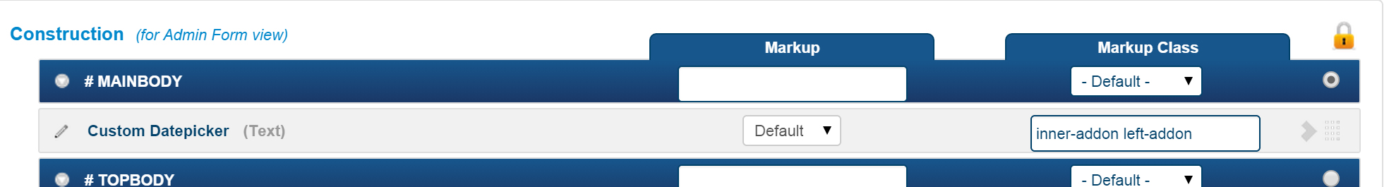 datepicker class